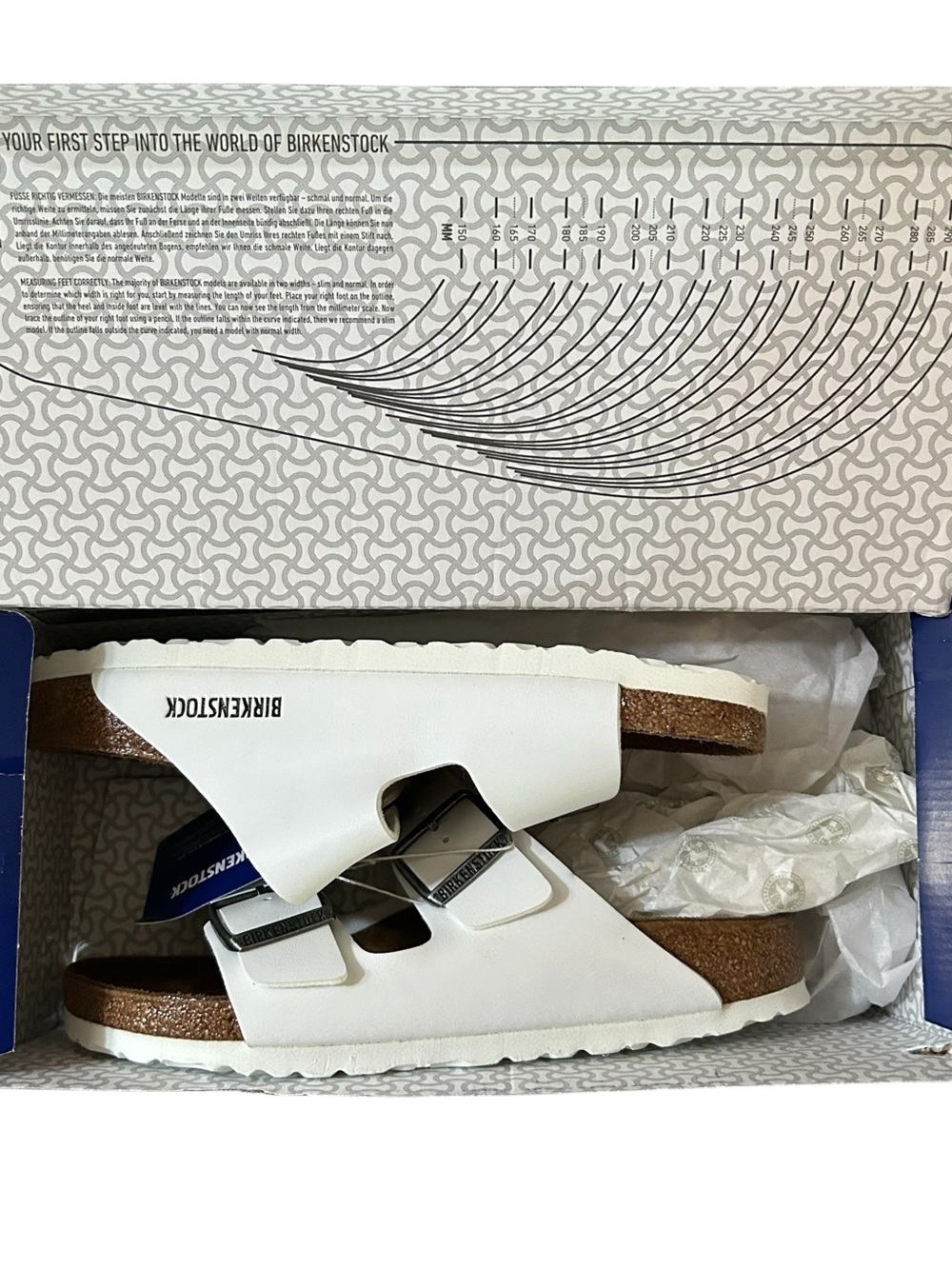 Birkenstock Arizona White Birko-Flor Sandals Size 38 Narrow US 7 Womens NIB - Picture 2 of 10